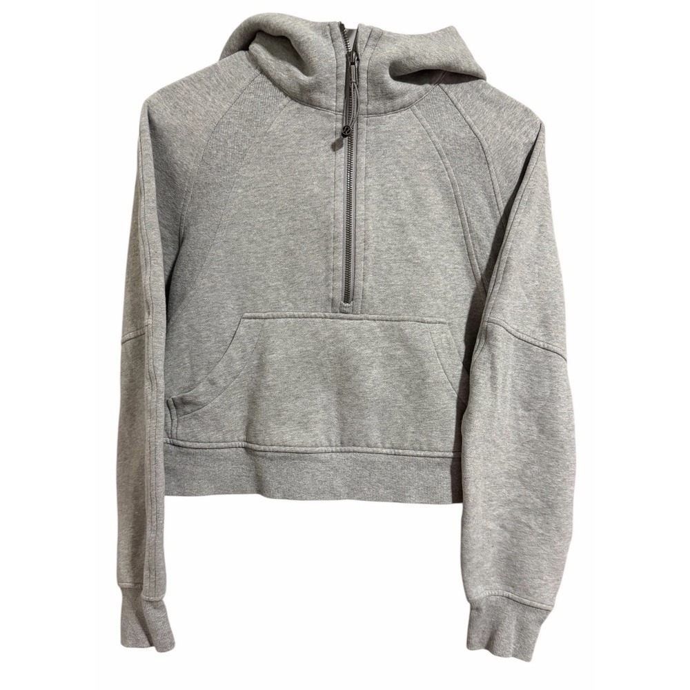 Lululemon Scuba Oversized Half Zip Hoodie Gray Women's Size XS/S